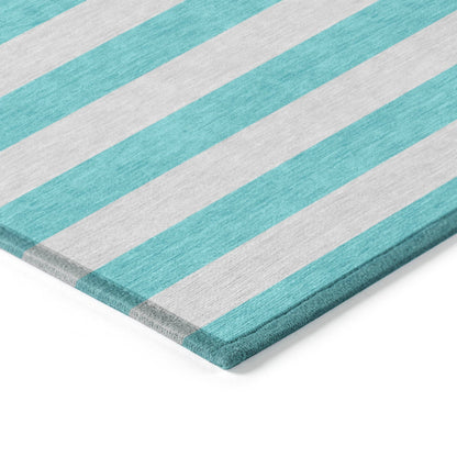 Addison Rugs Fluid Mirage Turquoise Washable Indoor-Outdoor Rug