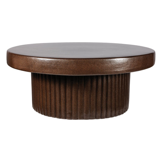 Seasonal Living Flute Coffee Table - Pyrite Brown Outdoor Coffee Table