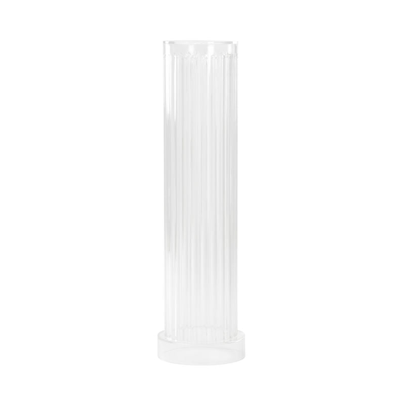 Chelsea House Fluted Acrylic Made Clear Pedestal