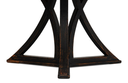 Flying Buttress Dining Table Antique Black-Dining Tables-Sarreid-LOOMLAN