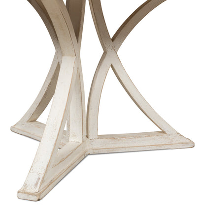 Flying Buttress Dining Table Antique White-Dining Tables-Sarreid-LOOMLAN