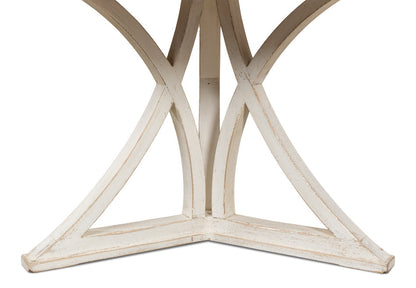 Flying Buttress Dining Table Antique White-Dining Tables-Sarreid-LOOMLAN