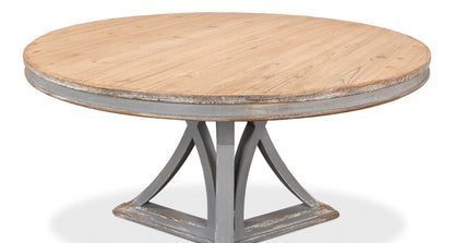 Flying Buttress Dining Table Grey-Dining Tables-Sarreid-LOOMLAN