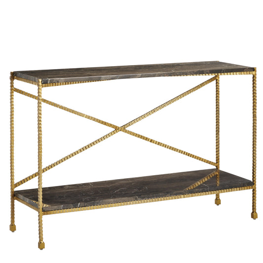 Flying Gold Console Table Console Tables Sideboards and Things By Currey & Co