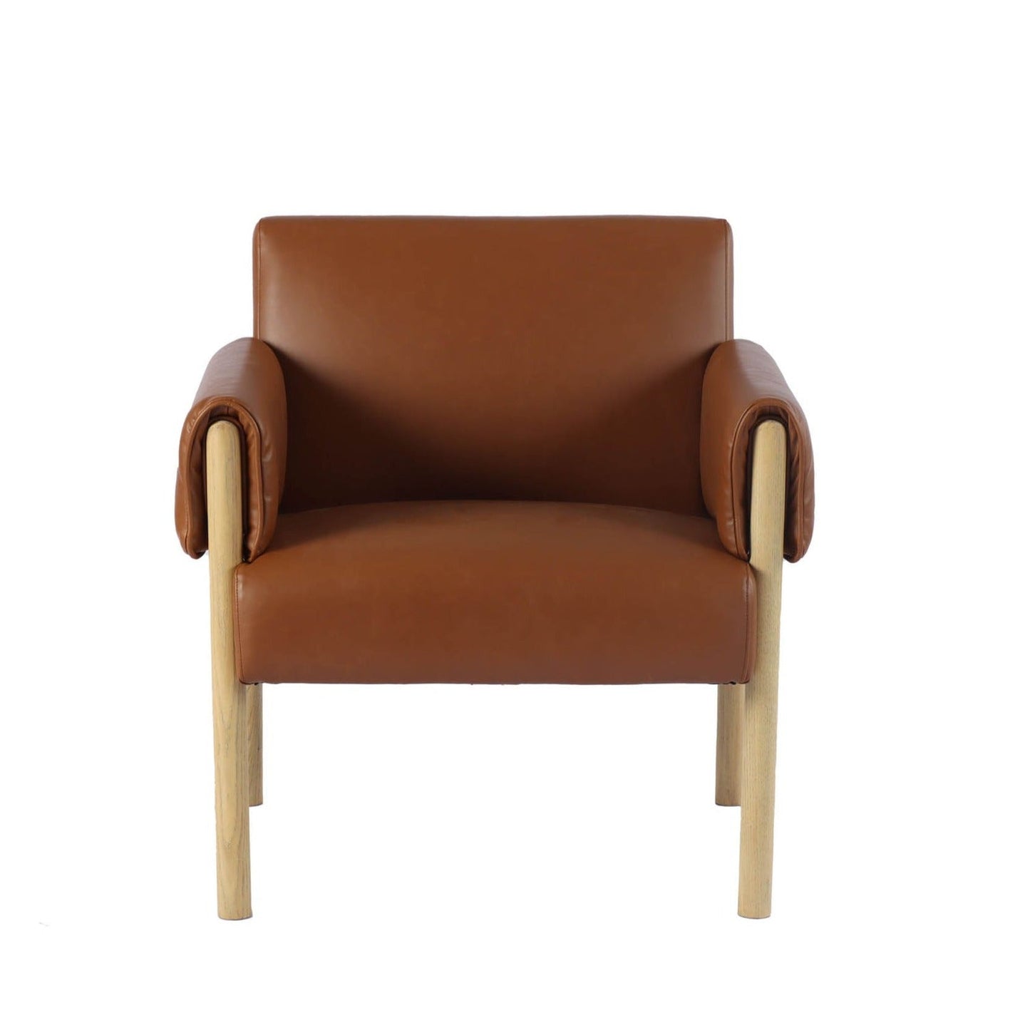 Forest Saddle Leather Accent Chair-Accent Chairs-LH Imports-LOOMLAN