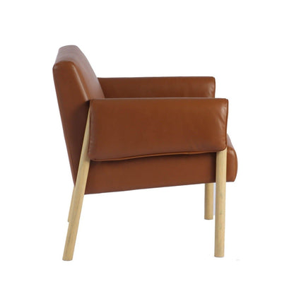 Forest Saddle Leather Accent Chair-Accent Chairs-LH Imports-LOOMLAN