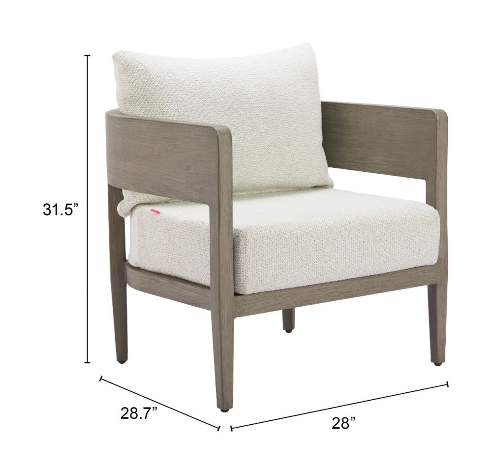 Zuo Modern Foret Olefin Fabric Outdoor Armchair
