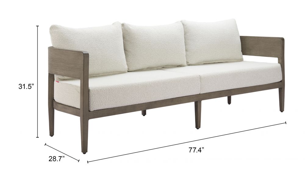 Zuo Modern Foret Olefin Fabric Outdoor Sofa