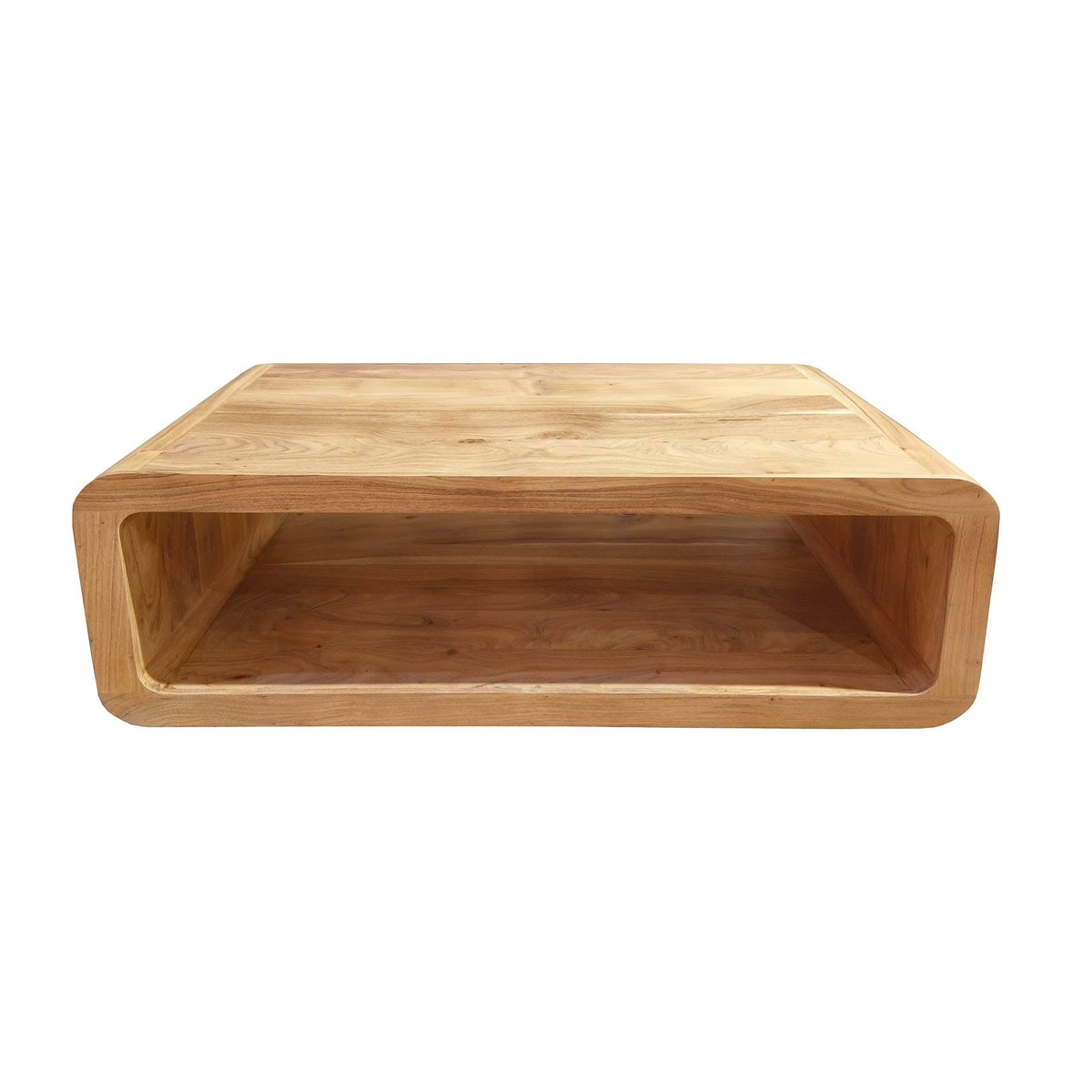 LH Home Form Curve Natural Wooden Coffee Table