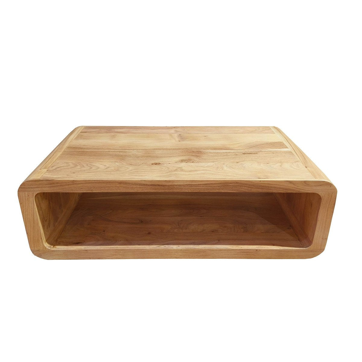 LH Home Form Curve Natural Wooden Coffee Table