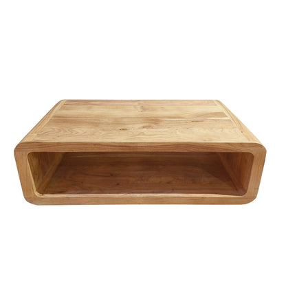 LH Home Form Curve Natural Wooden Coffee Table