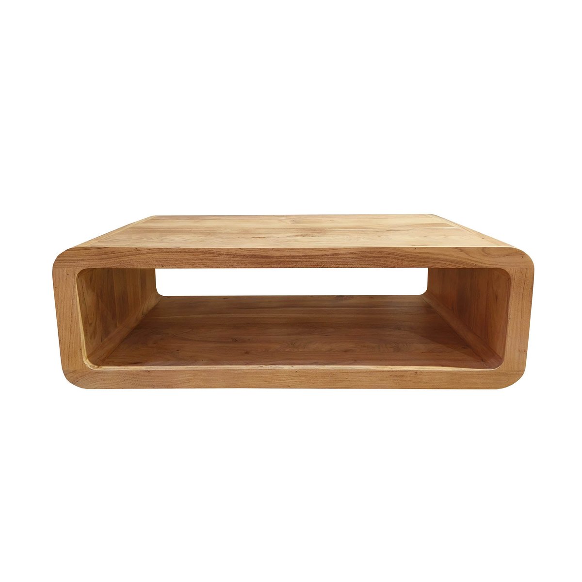 LH Home Form Curve Natural Wooden Coffee Table