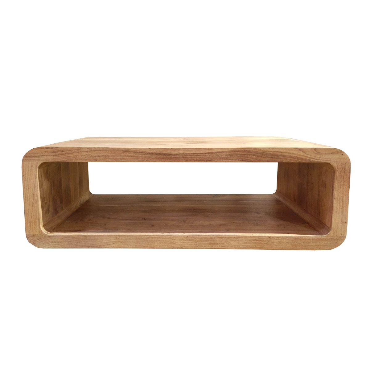 LH Home Form Curve Natural Wooden Coffee Table