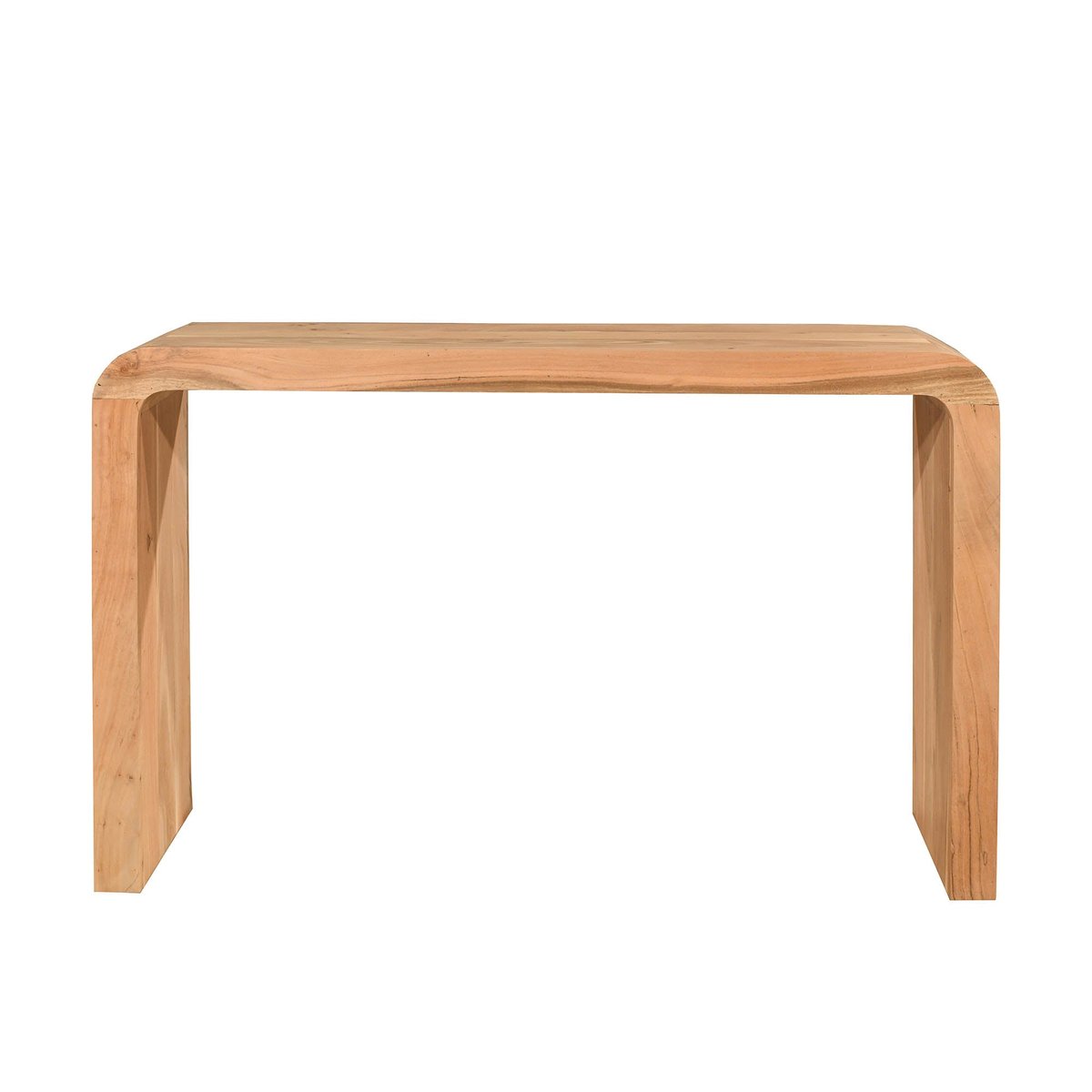 LH Home Form Curve Natural Wooden Console Table