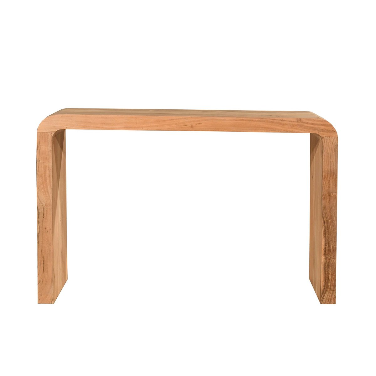 LH Home Form Curve Natural Wooden Console Table