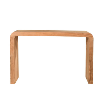 LH Home Form Curve Natural Wooden Console Table