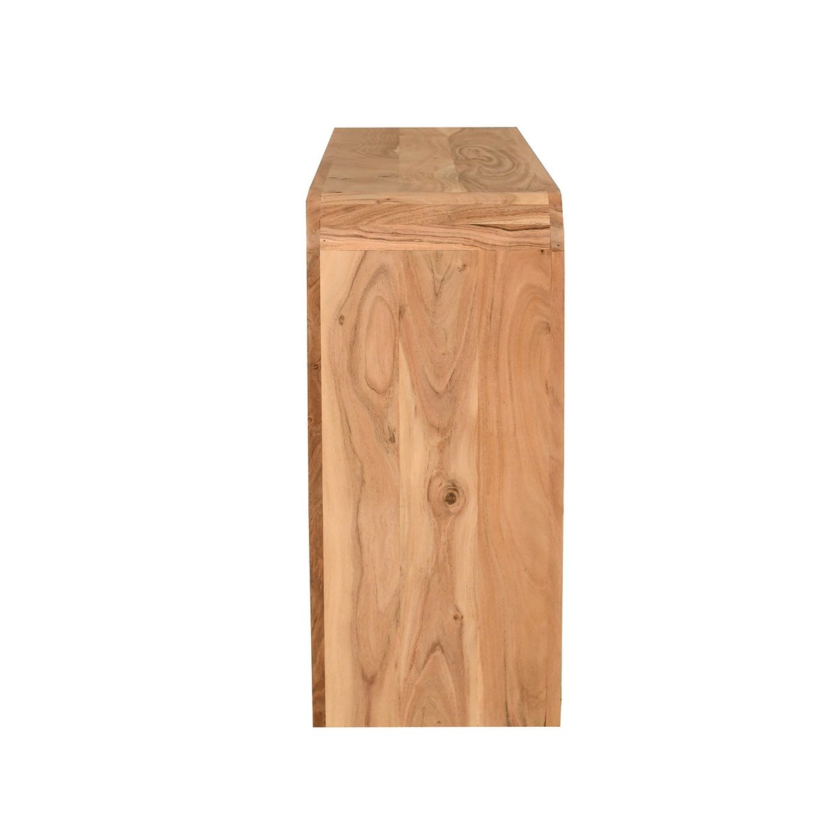 LH Home Form Curve Natural Wooden Console Table
