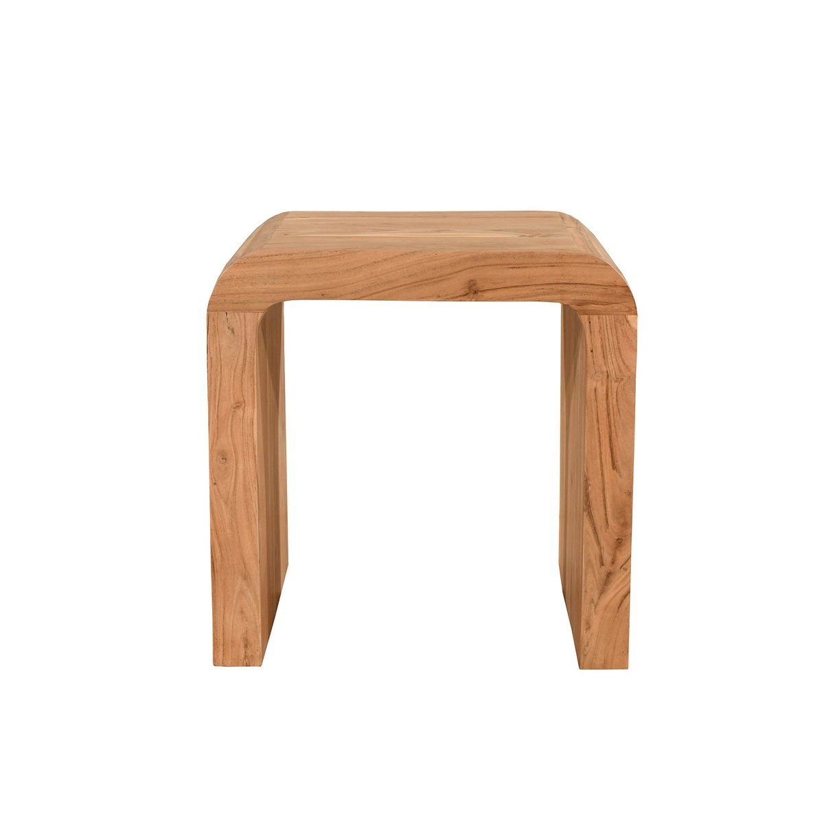 LH Home Form Curve Natural Wooden Side Table
