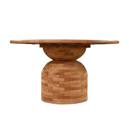 LH Home Form Natural Wooden Round Dining Table