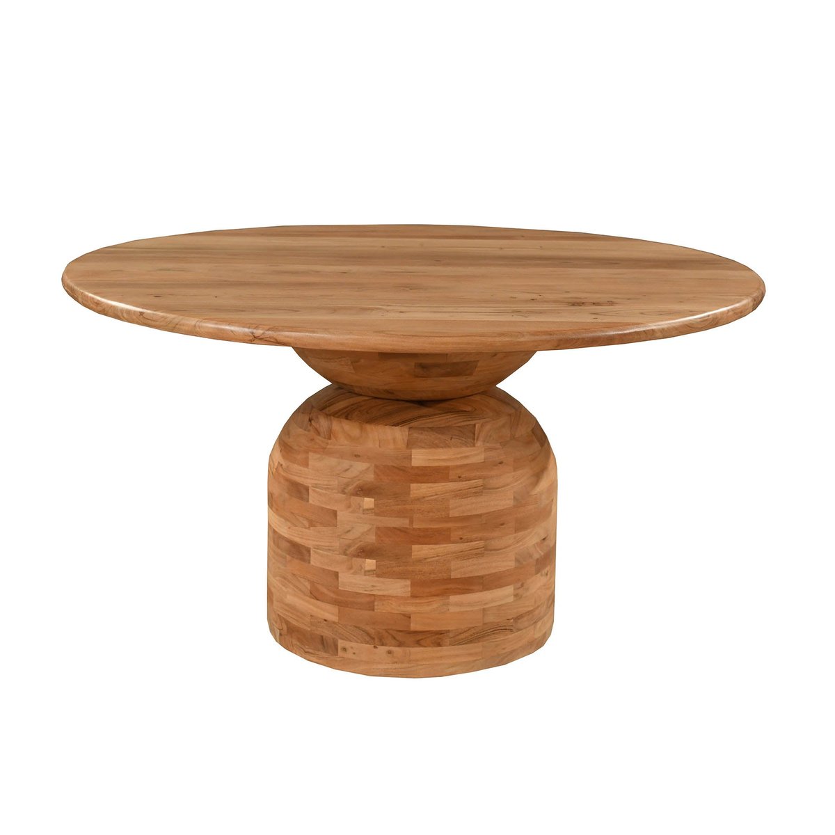 LH Home Form Natural Wooden Round Dining Table