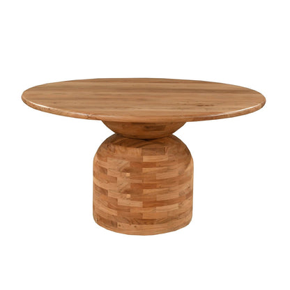LH Home Form Natural Wooden Round Dining Table