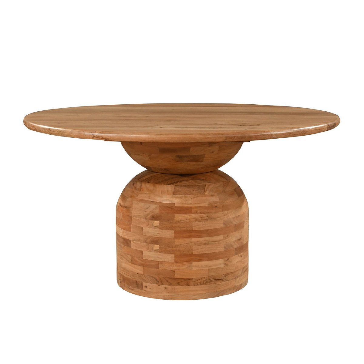 LH Home Form Natural Wooden Round Dining Table