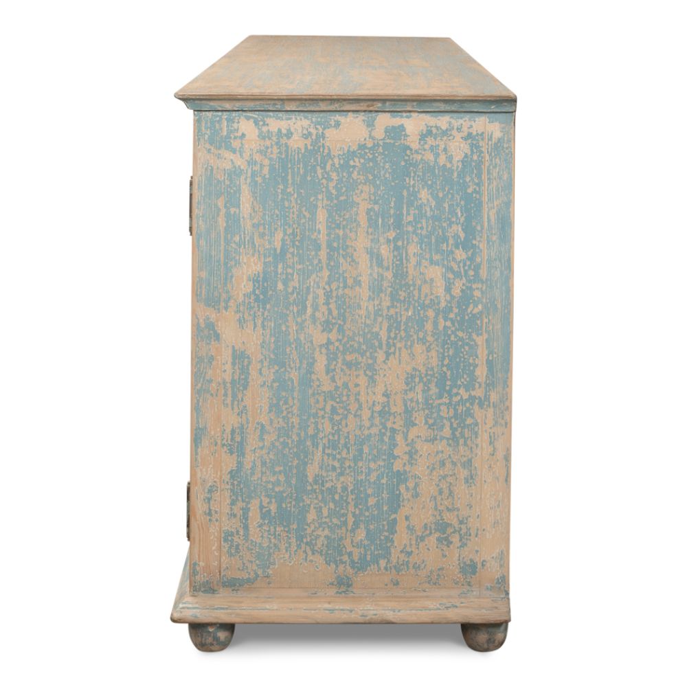 Four Diamonds Sideboard Blue-Sideboards-Sarreid-LOOMLAN