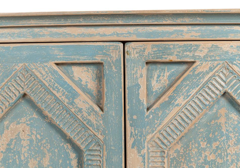 Four Diamonds Sideboard Blue-Sideboards-Sarreid-LOOMLAN