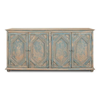 Four Diamonds Sideboard Blue-Sideboards-Sarreid-LOOMLAN