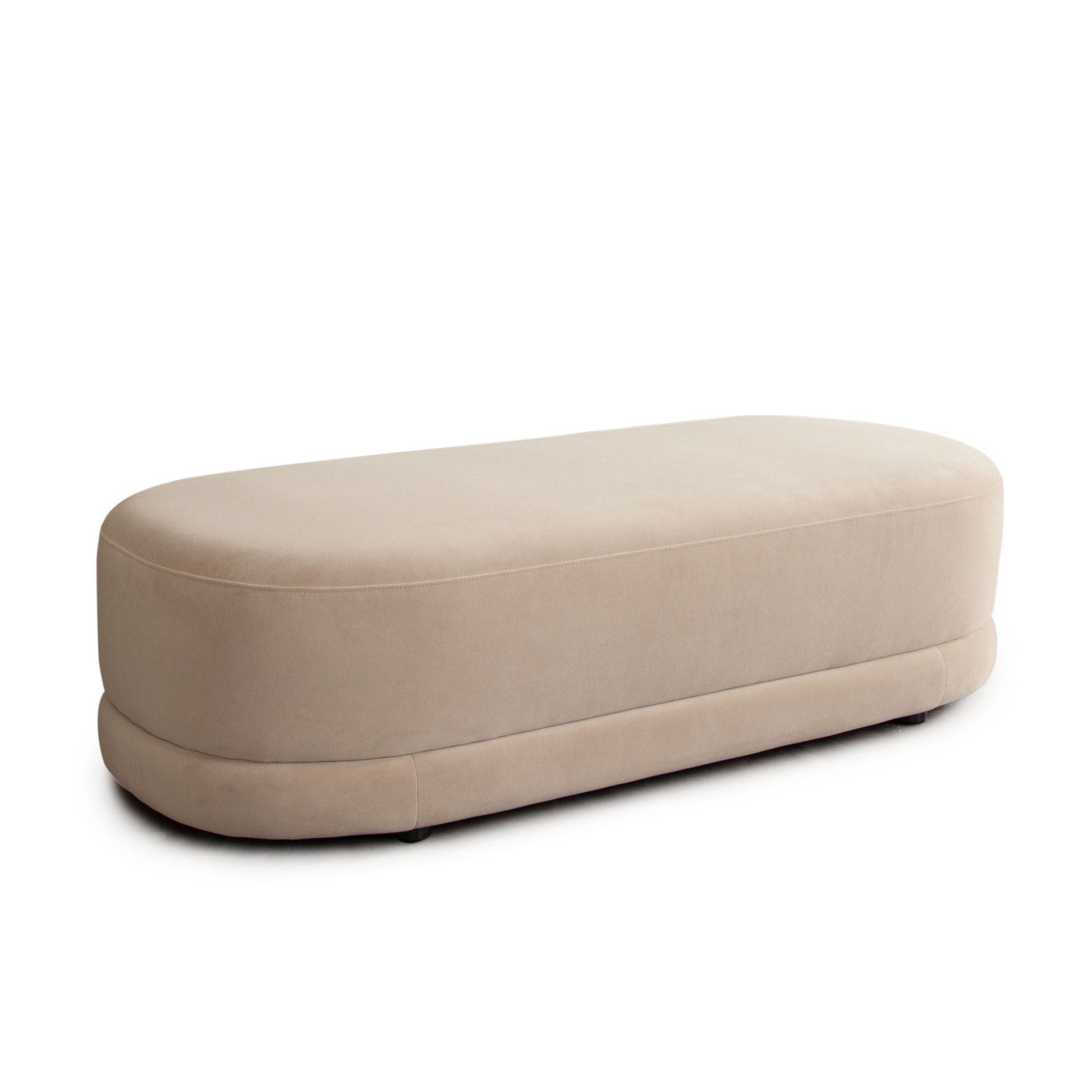 Diamond Sofa Fox Performance Fabric Oval Bedroom Bench