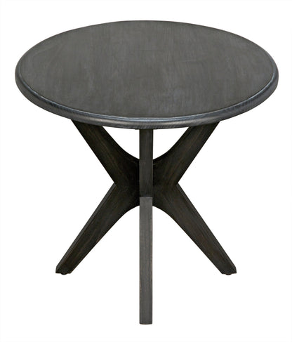 Fox Wood Round Side Table-Side Tables-Noir-Sideboards and Things