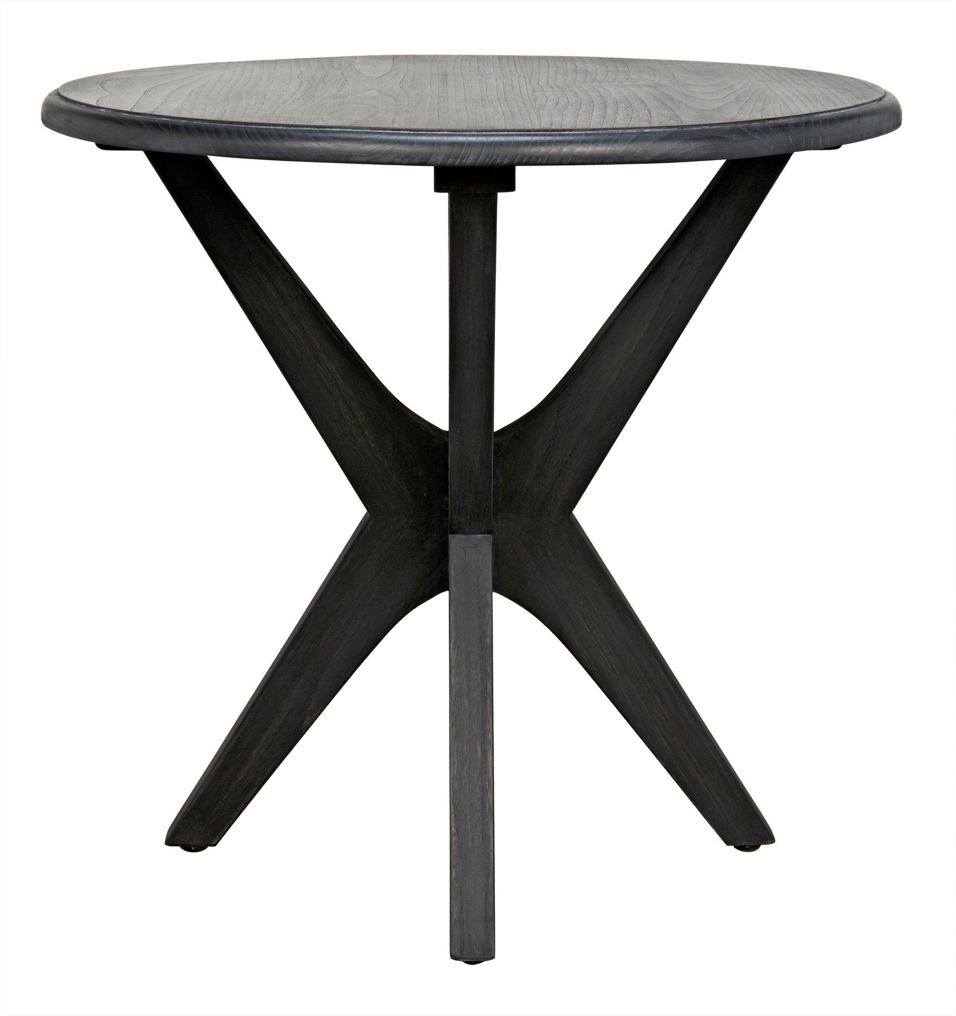 Fox Wood Round Side Table-Side Tables-Noir-Sideboards and Things