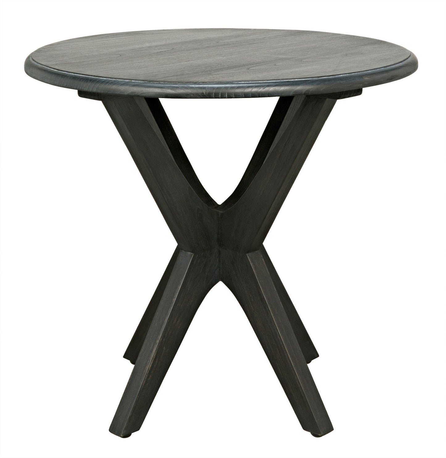 Fox Wood Round Side Table-Side Tables-Noir-Sideboards and Things