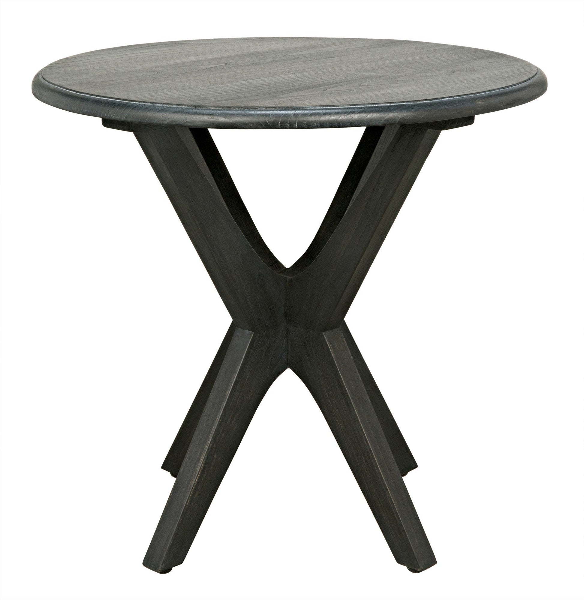 Fox Wood Round Side Table-Side Tables-Noir-Sideboards and Things