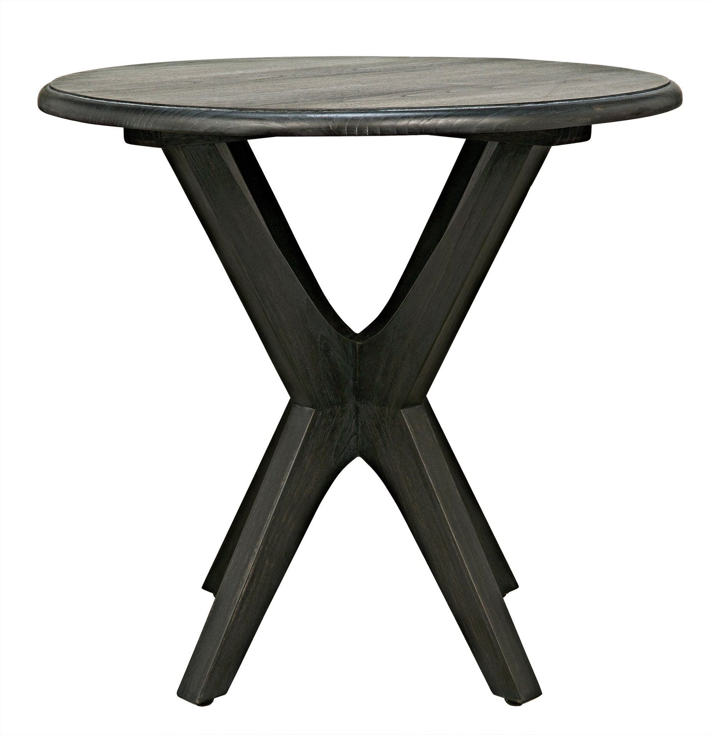 Fox Wood Round Side Table-Side Tables-Noir-Sideboards and Things