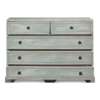 Frances Five Drawers Wood Dresser