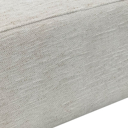 LH Home Francesca Beige Fabric Bedroom Bench
