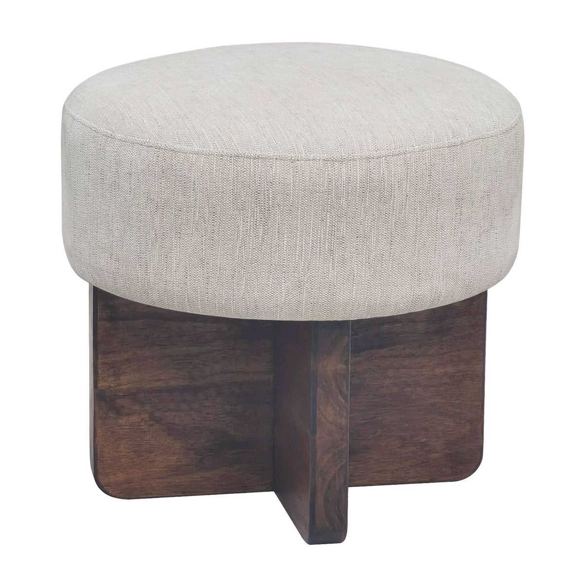 LH Home Francesca Beige Fabric Stool