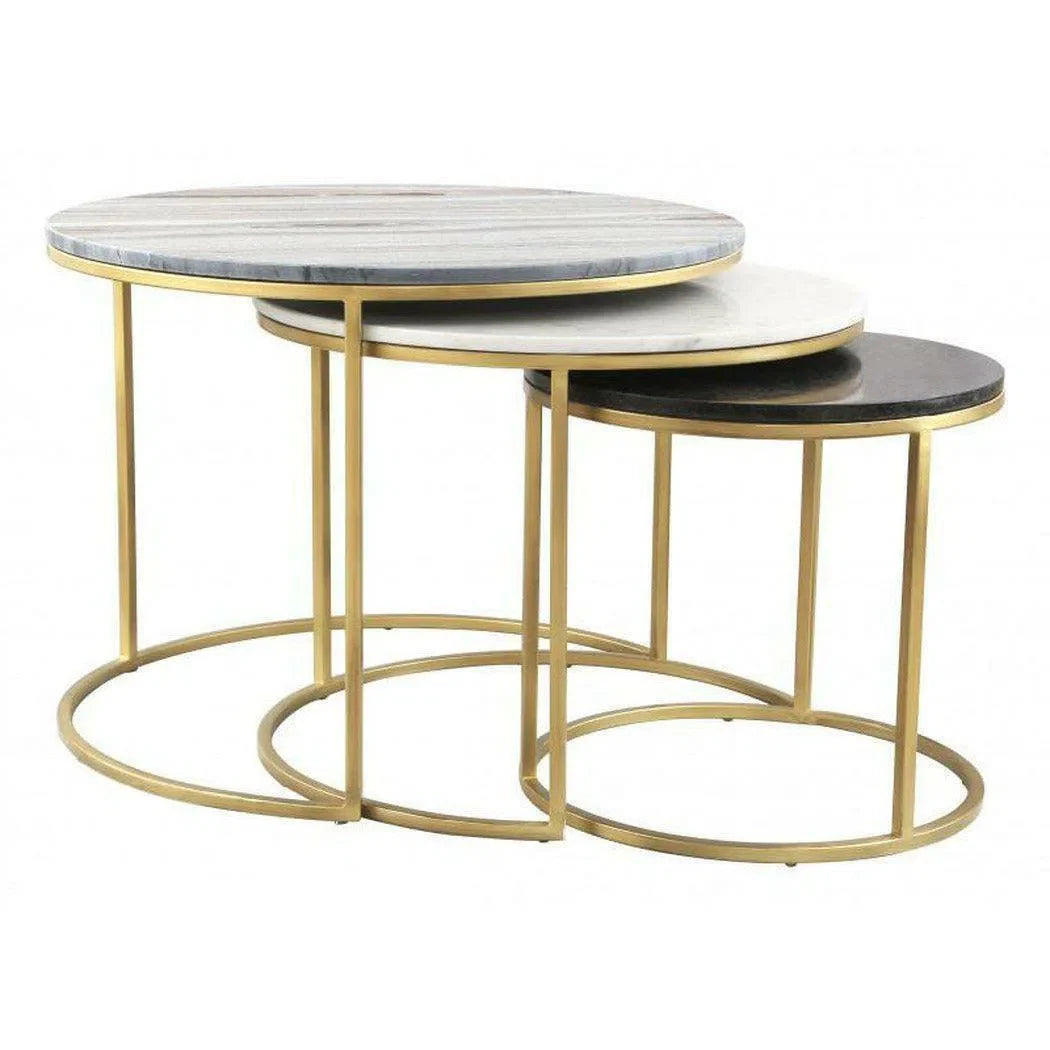 Franco Nesting Coffee Tables Multicolor Coffee Tables LOOMLAN By Zuo Modern