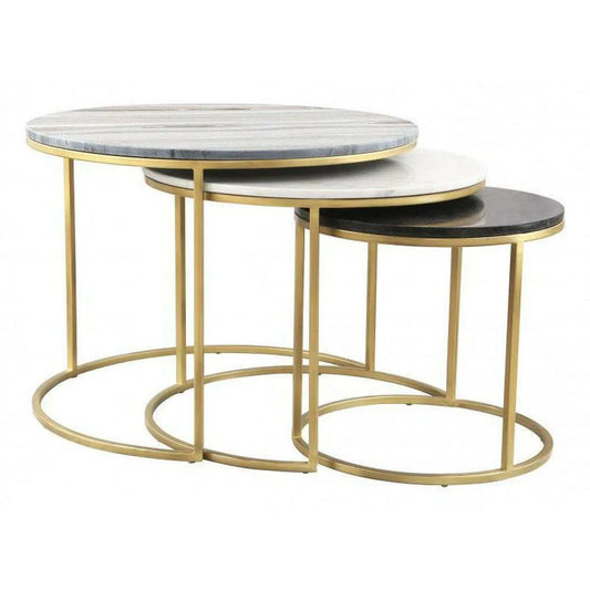 Franco Nesting Coffee Tables Multicolor Coffee Tables LOOMLAN By Zuo Modern