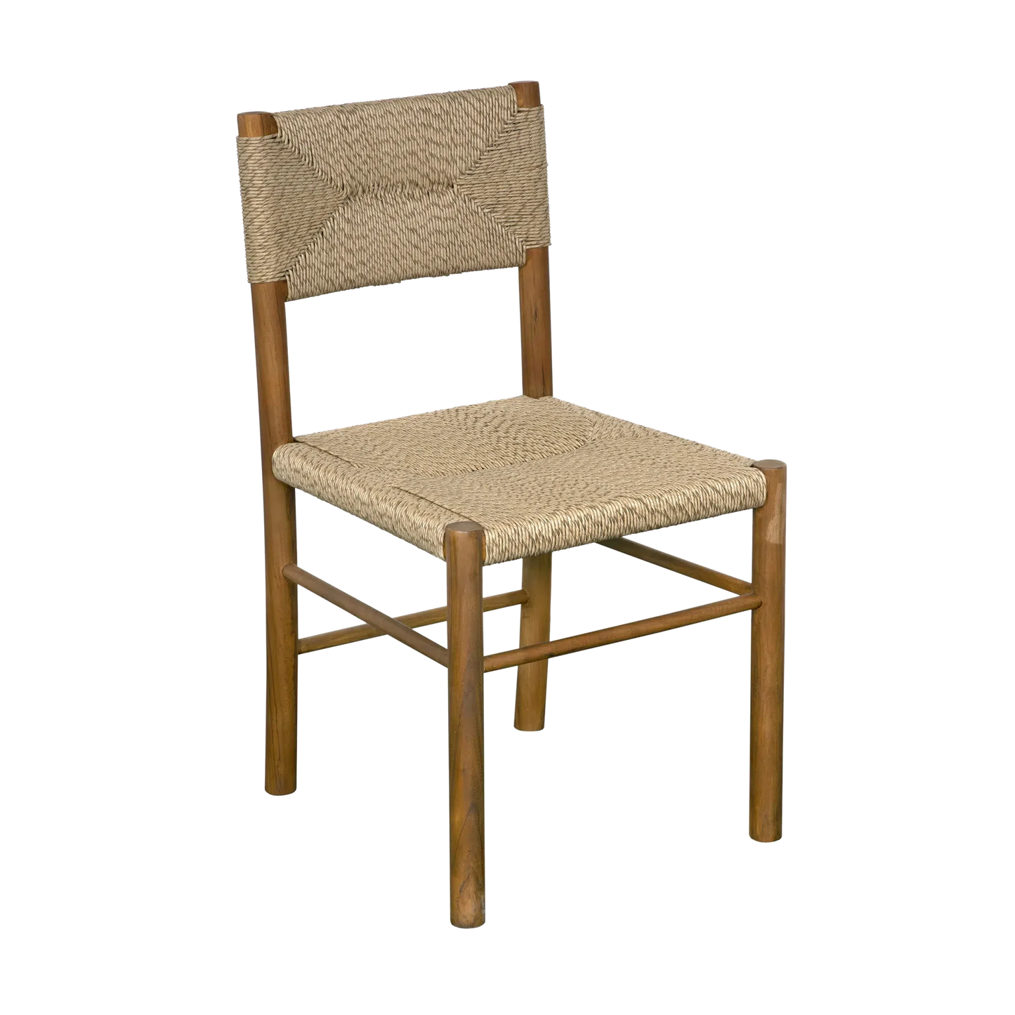 Franco Teak Wood Armless Side Chair-Club Chairs-Noir-Sideboards and Things