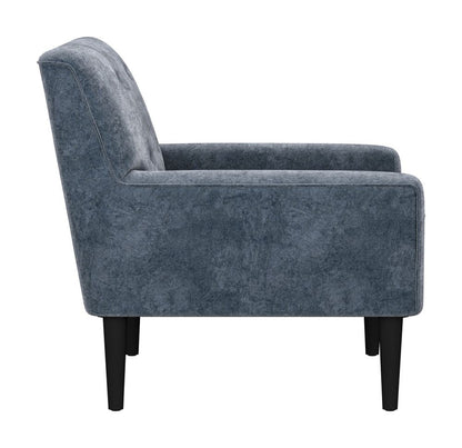 Zuo Modern Frankfurt Blue Velvet Club Chair