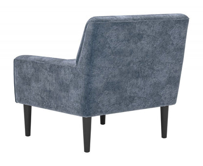 Zuo Modern Frankfurt Blue Velvet Club Chair