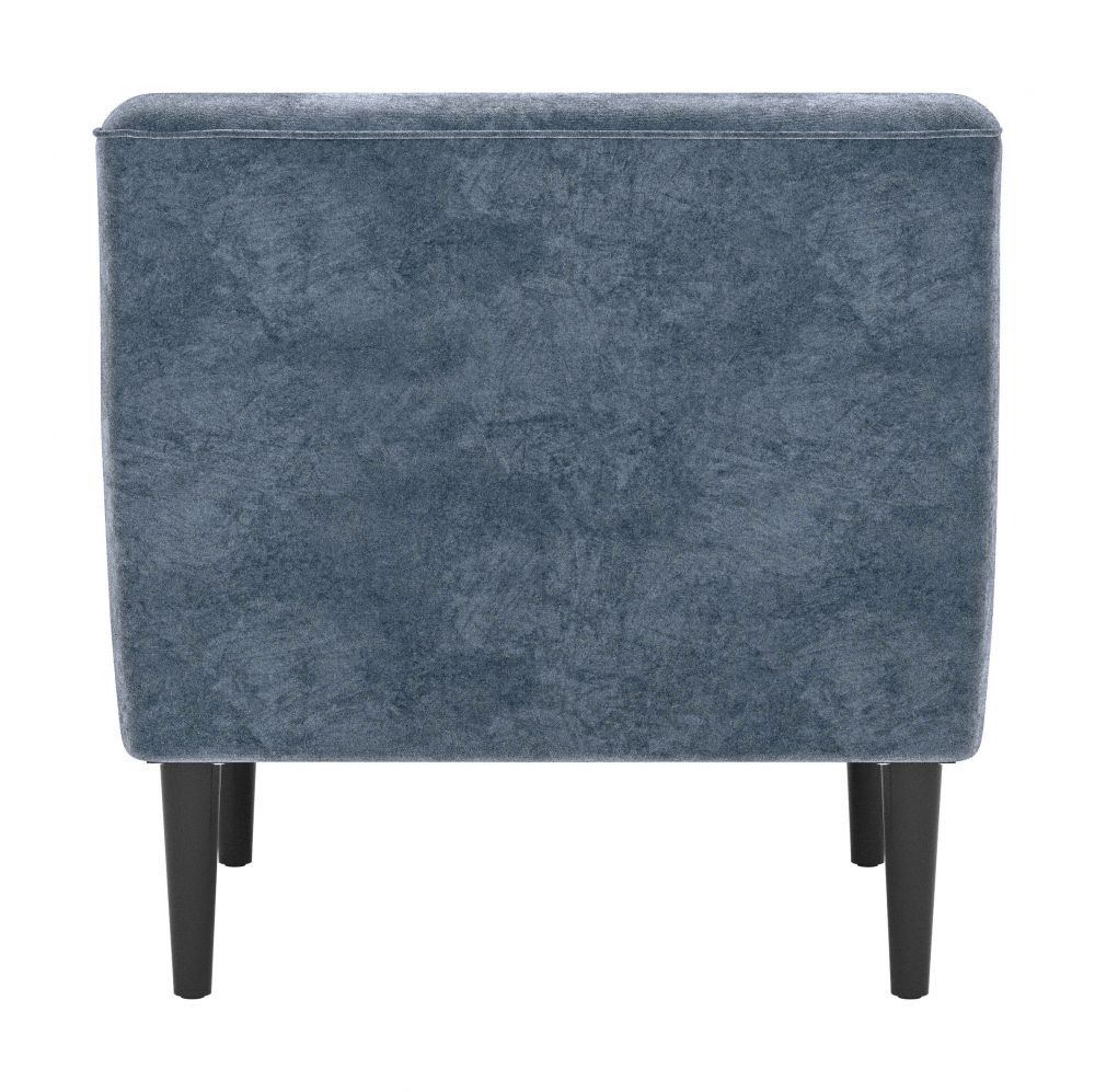 Zuo Modern Frankfurt Blue Velvet Club Chair
