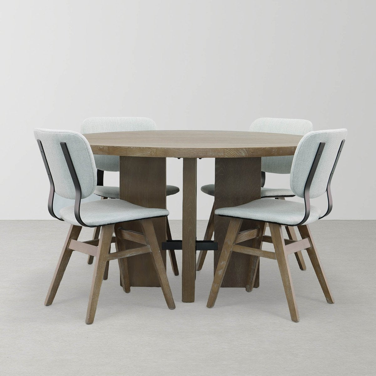 LH Home Fraser White Fabric Armless Dining Chair (Set of 2)