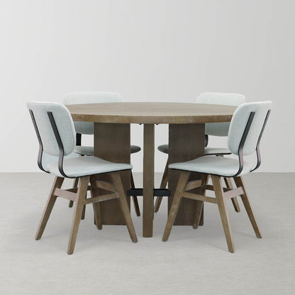 LH Home Fraser White Fabric Armless Dining Chair (Set of 2)