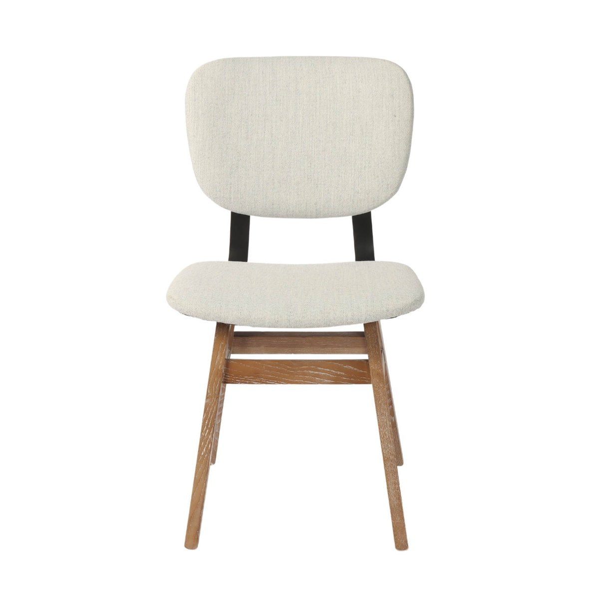 LH Home Fraser White Fabric Armless Dining Chair (Set of 2)