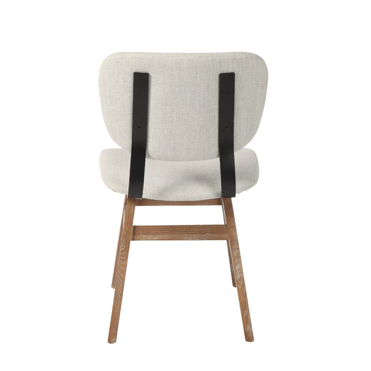 LH Home Fraser White Fabric Armless Dining Chair (Set of 2)
