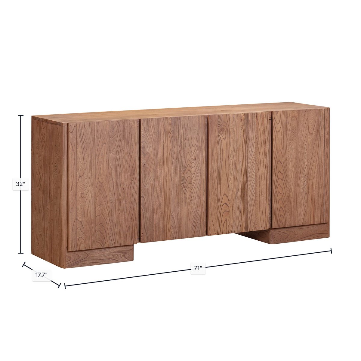 LH Home Freedom Four Doors Wood Sideboard