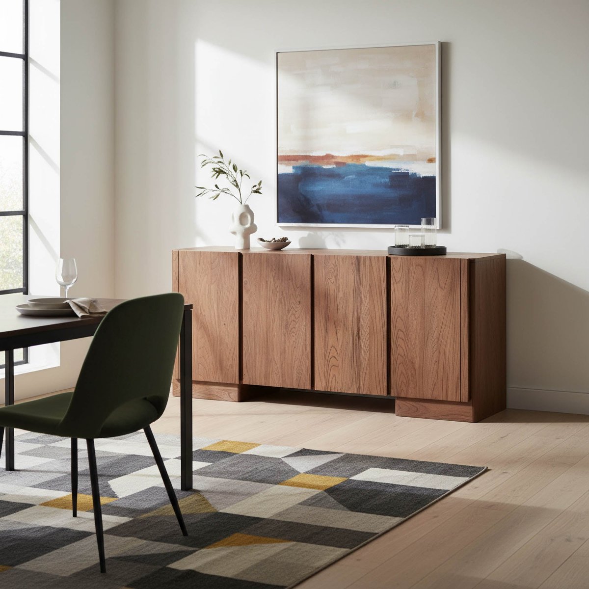 LH Home Freedom Four Doors Wood Sideboard